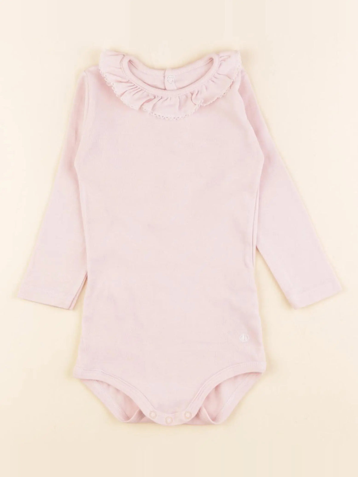 Petit Bateau - body à col rose - 12 mois