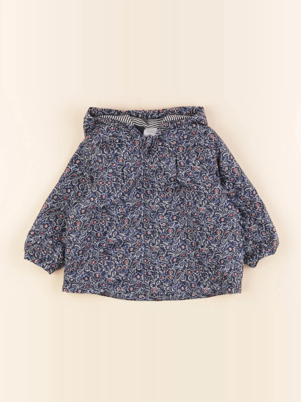 Petit Bateau - coupe-vent bleu - 6 mois
