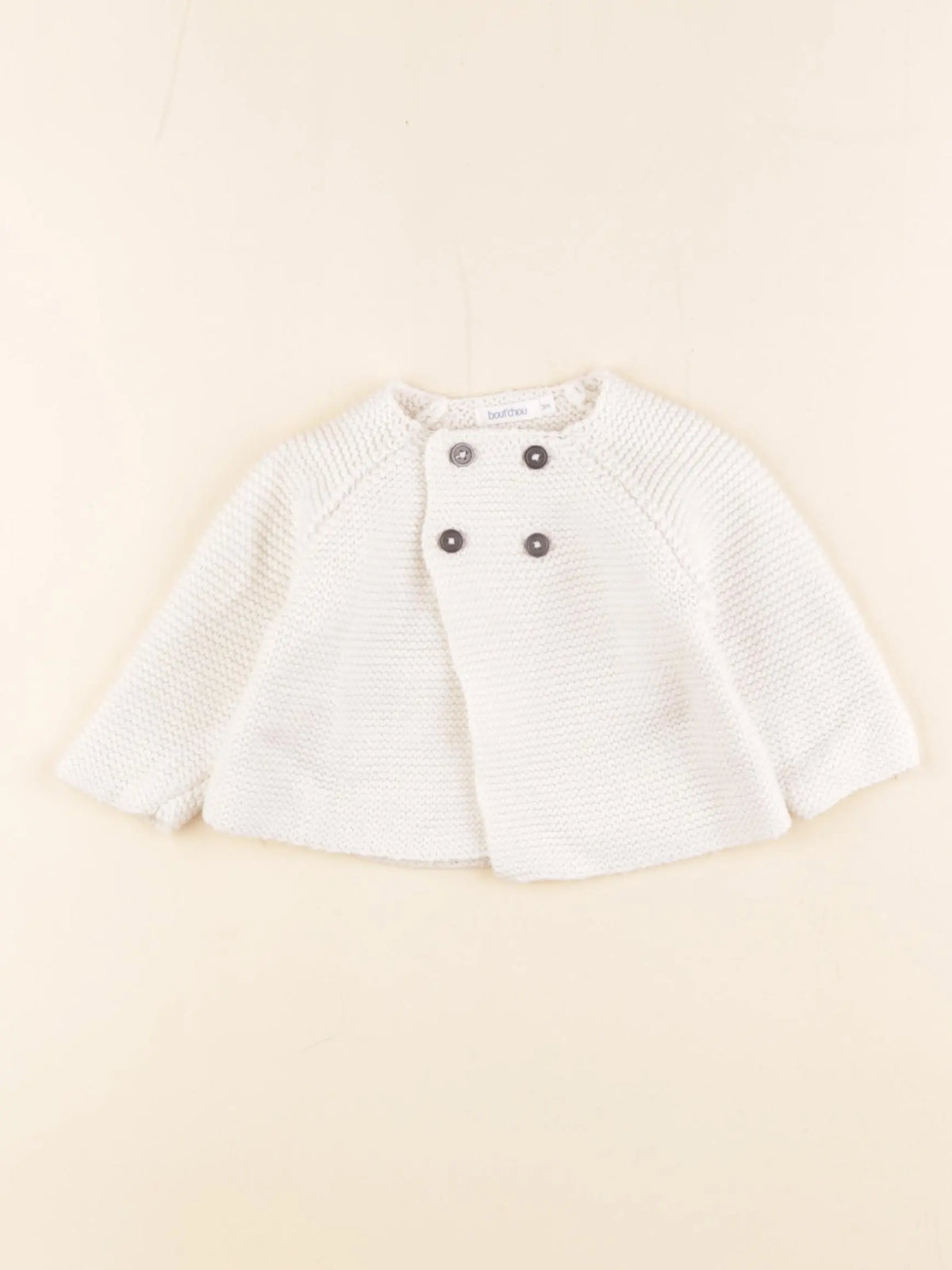 Boutchou - gilet blanc - 3 mois