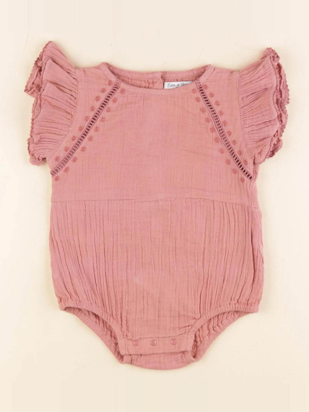 Eden & Victor - combinaison rose - 9 mois