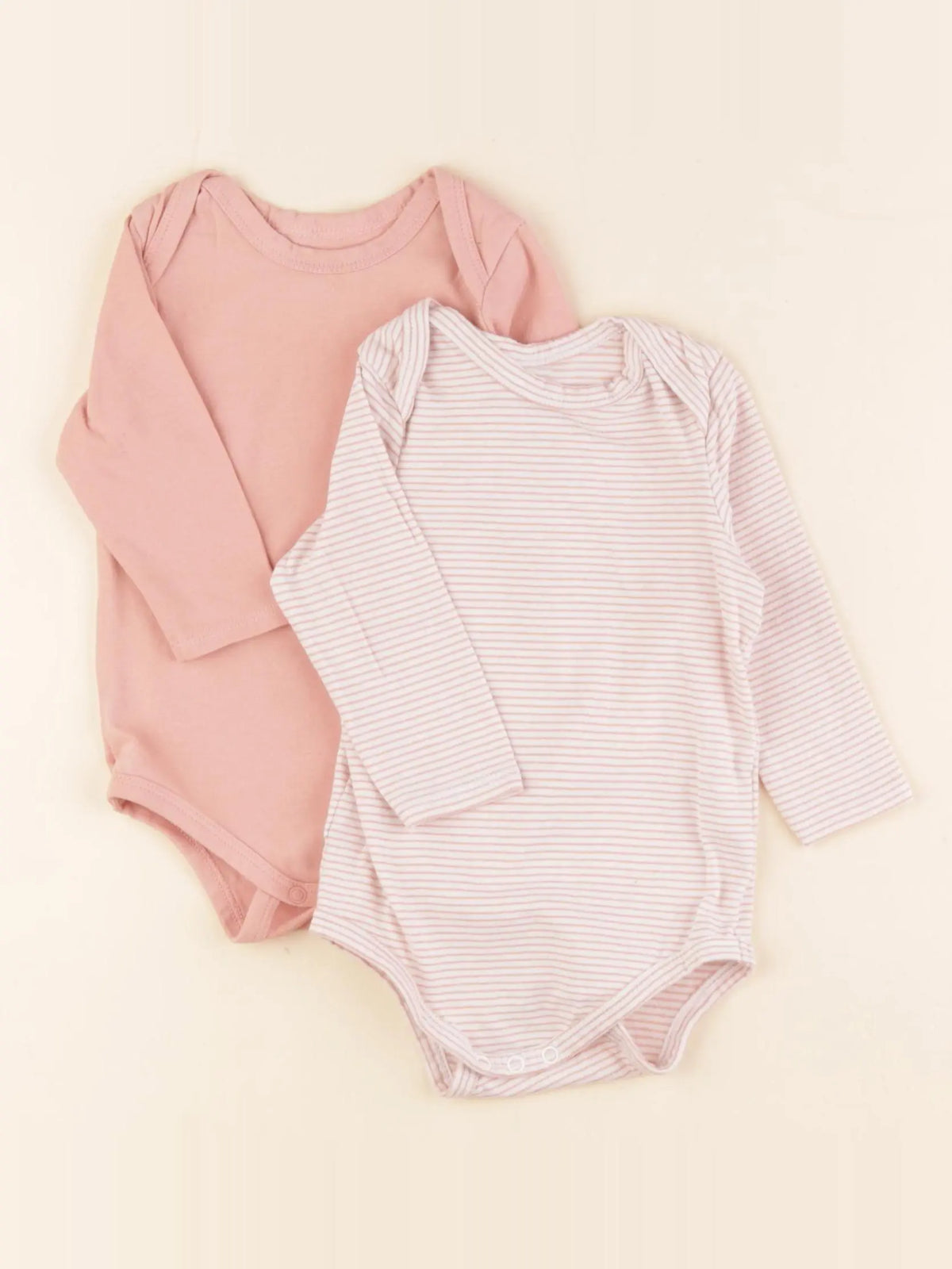 Tape à l'oeil - lot de 2 bodies en coton rose - 6 mois
