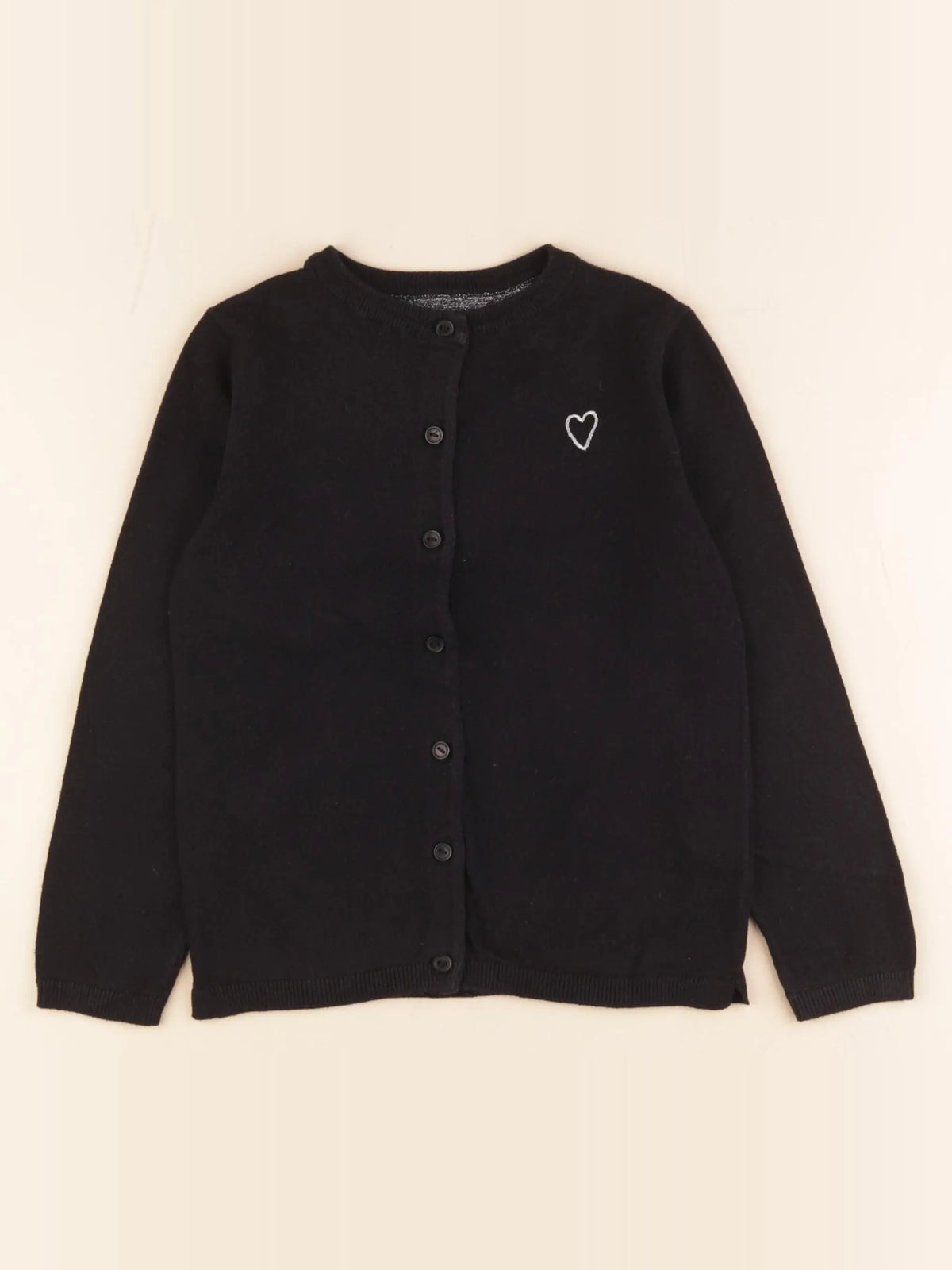 Vertbaudet - gilet argent, noir - 6 ans