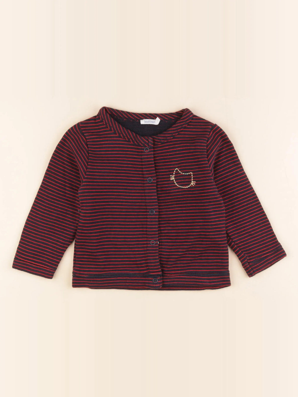 Boutchou - sweat bleu, rouge - 18 mois