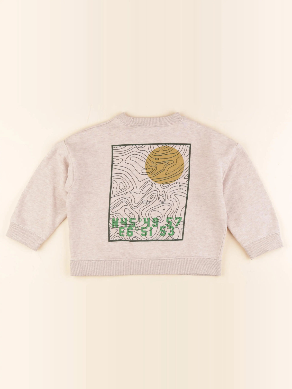 Monoprix - sweat imprimé au dos beige - 4 ans