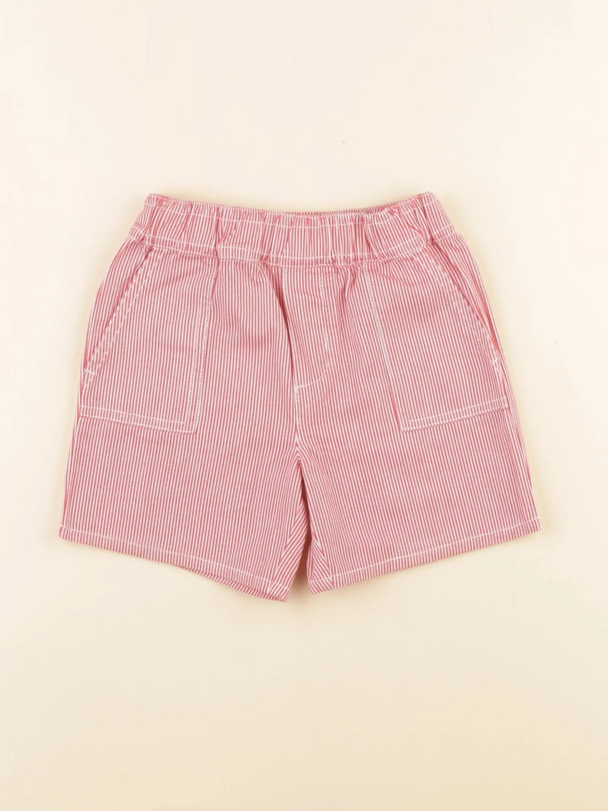 Jacadi - short blanc, rouge - 2 ans