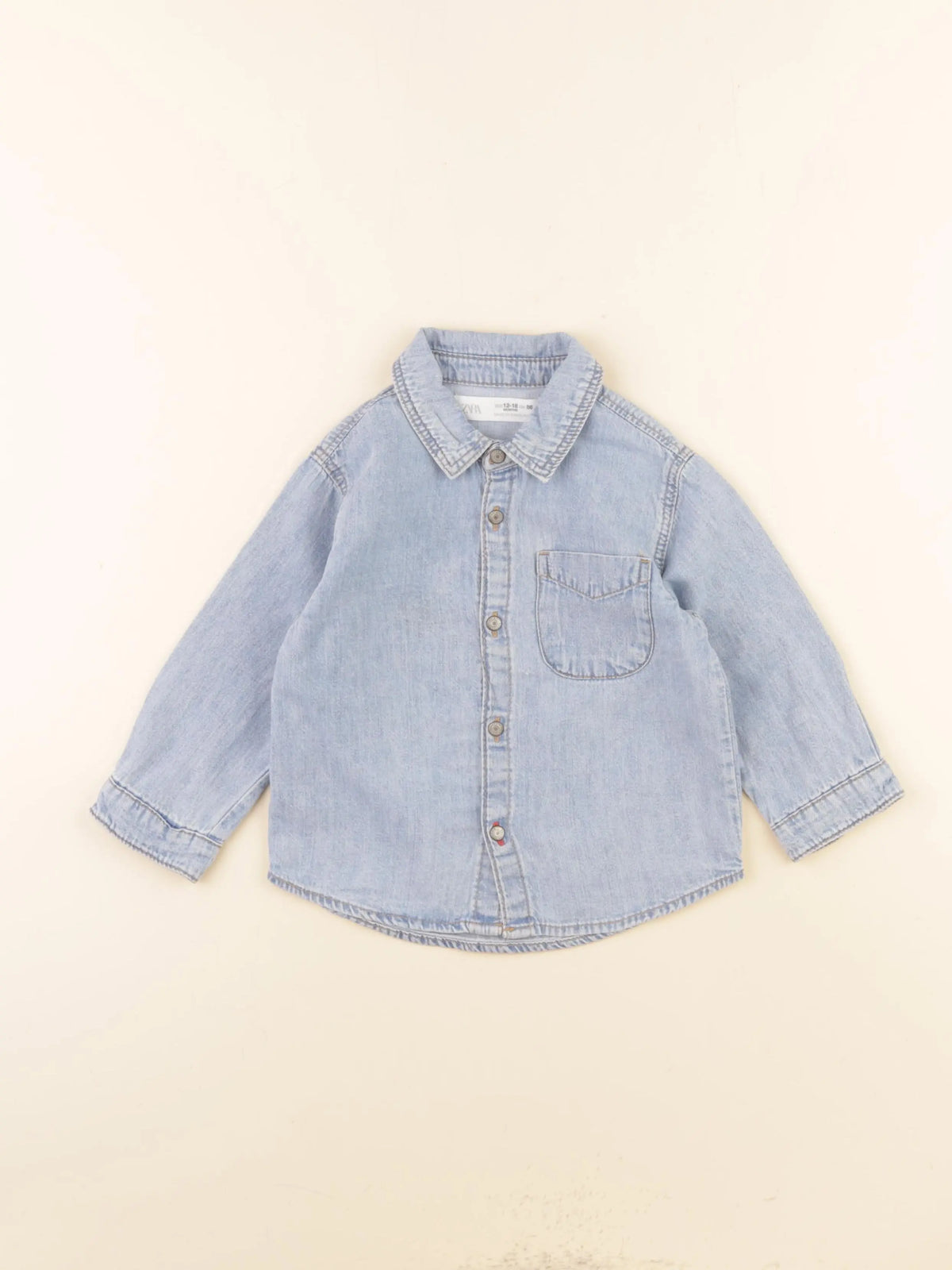 Zara - chemise bleu - 12 mois