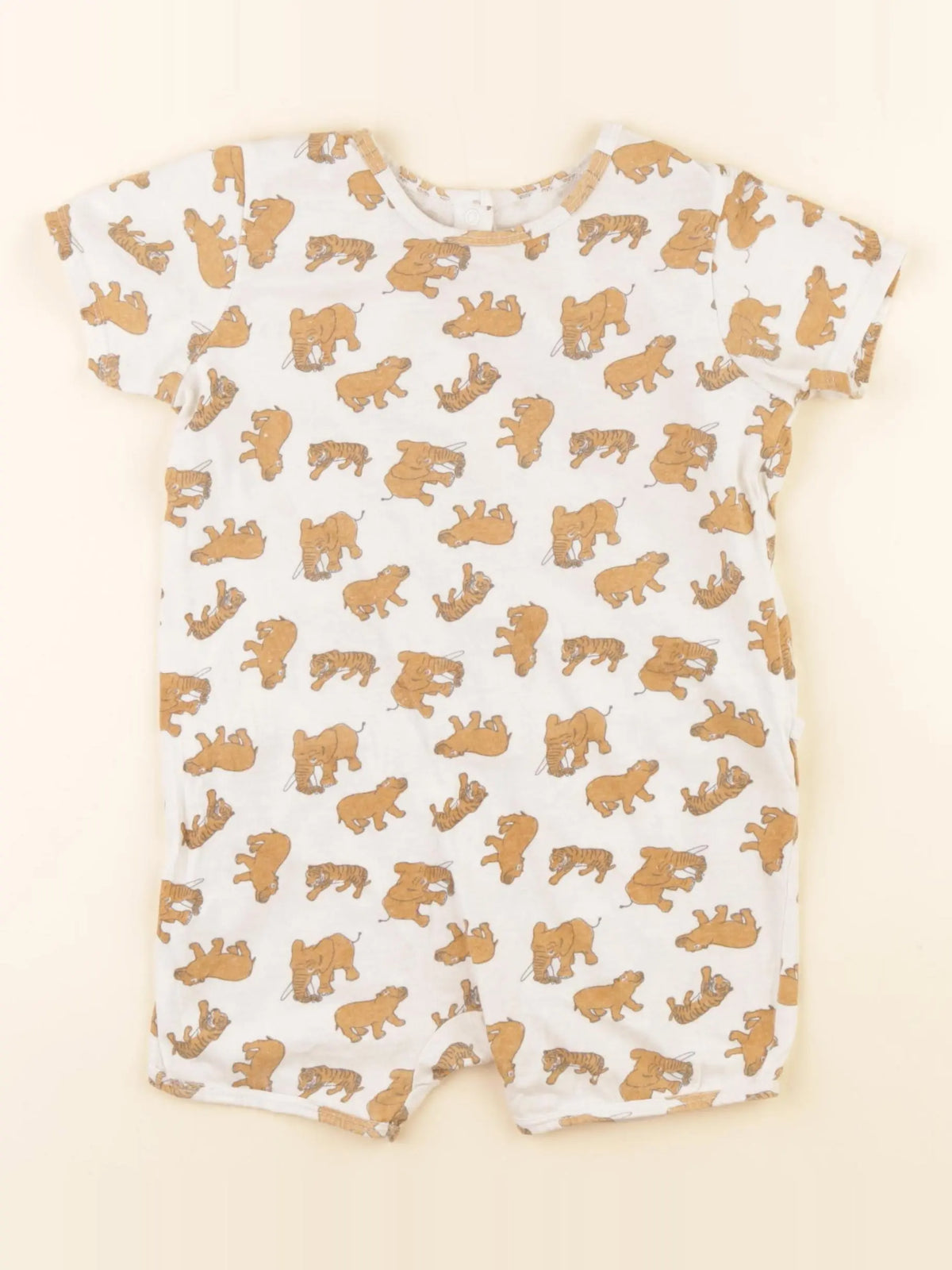 Vertbaudet - pyjama coton marron - 24 mois