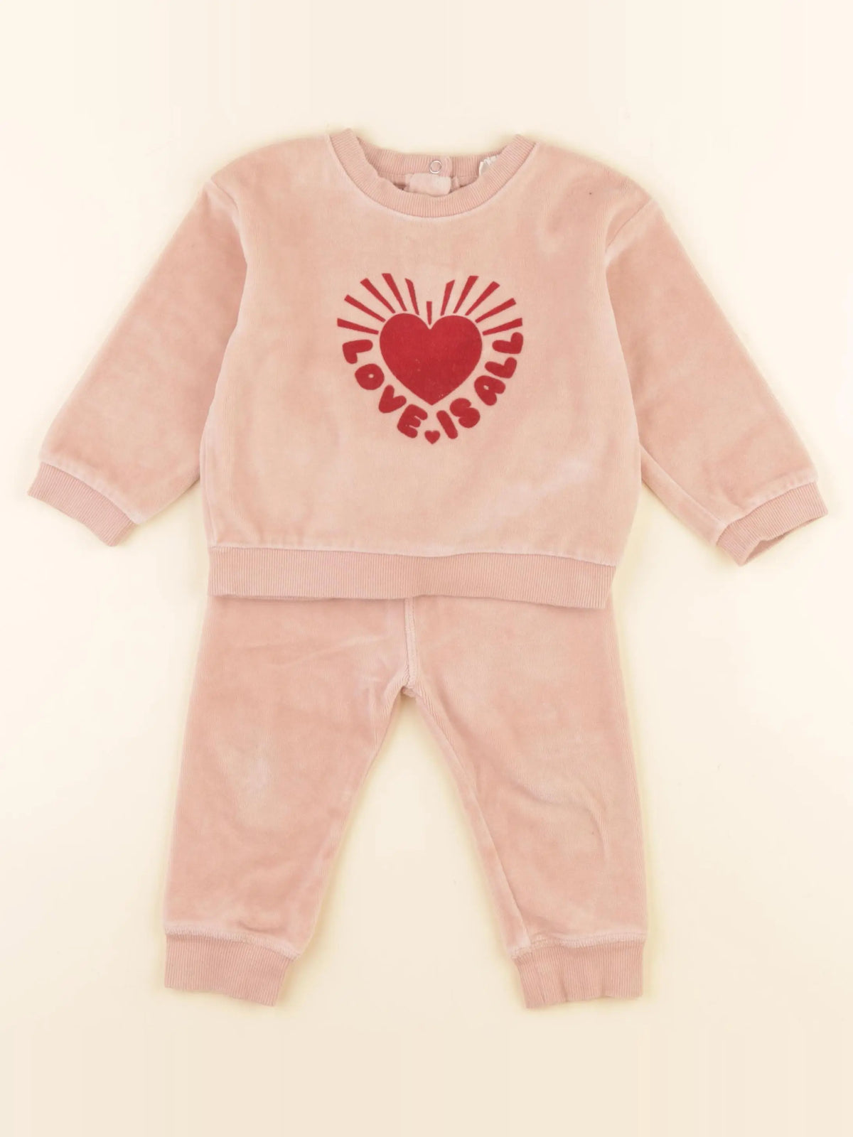 Louis Louise - ensemble rose - 18 mois