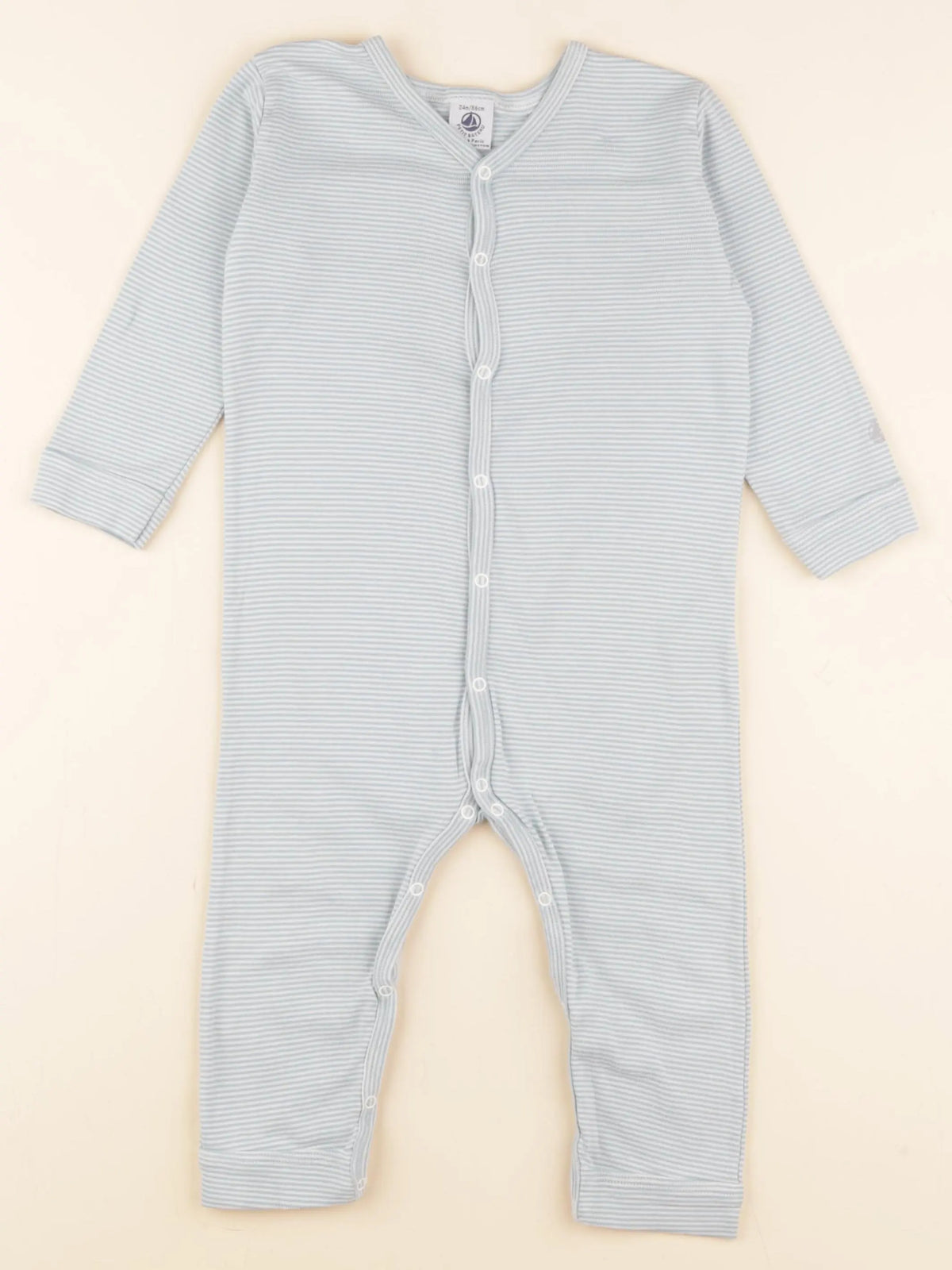 Petit Bateau - pyjama coton bleu - 24 mois