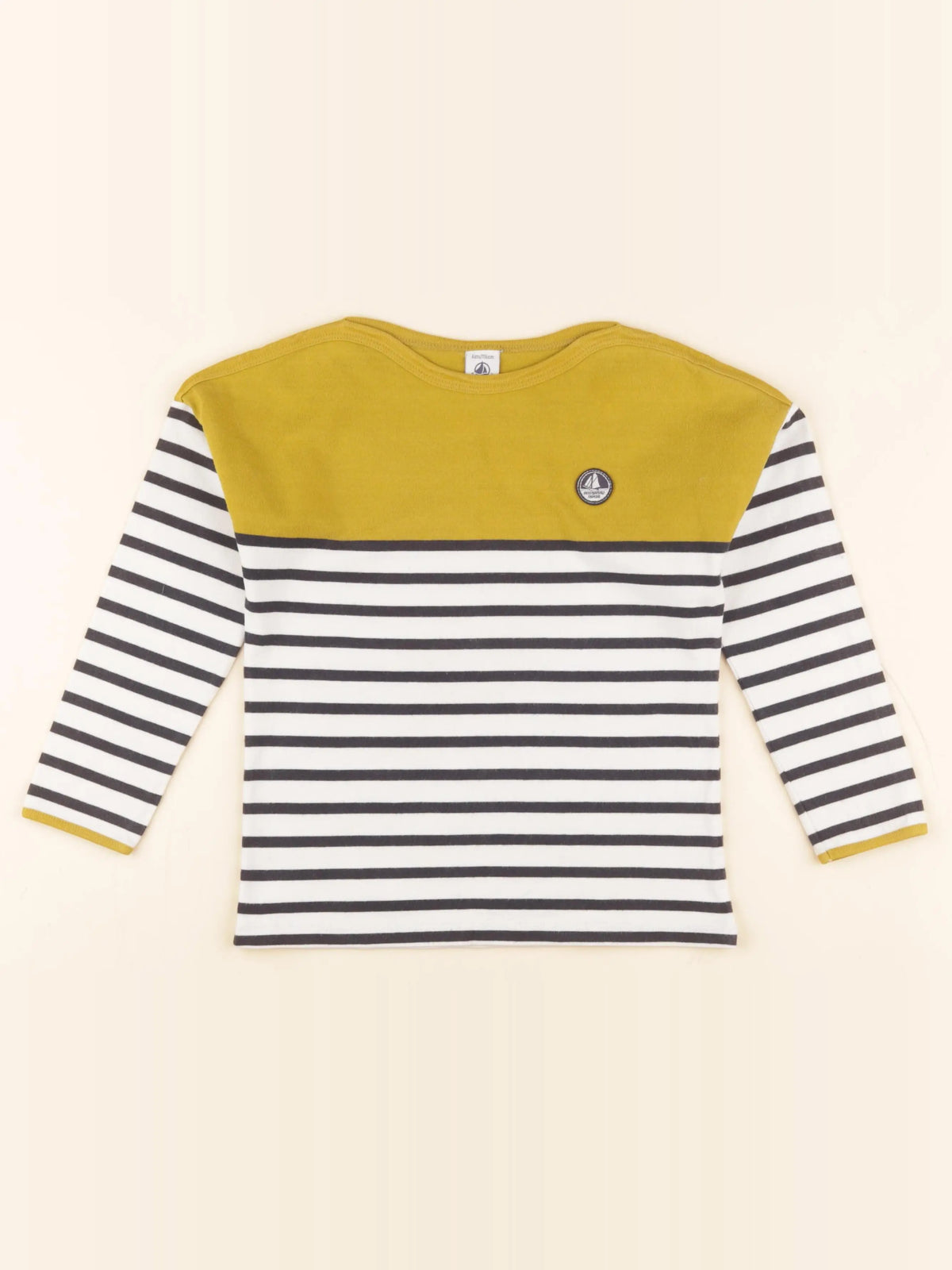 Petit Bateau - tee-shirt bleu, jaune - 6 ans