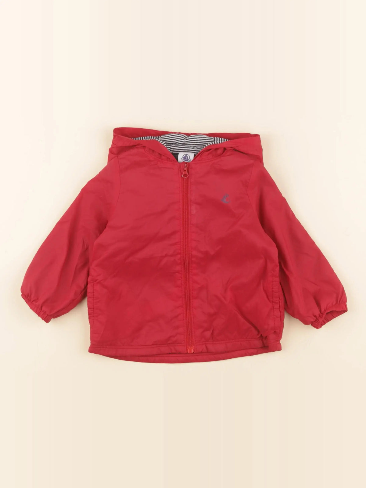 Petit Bateau - coupe-vent rouge - 12 mois