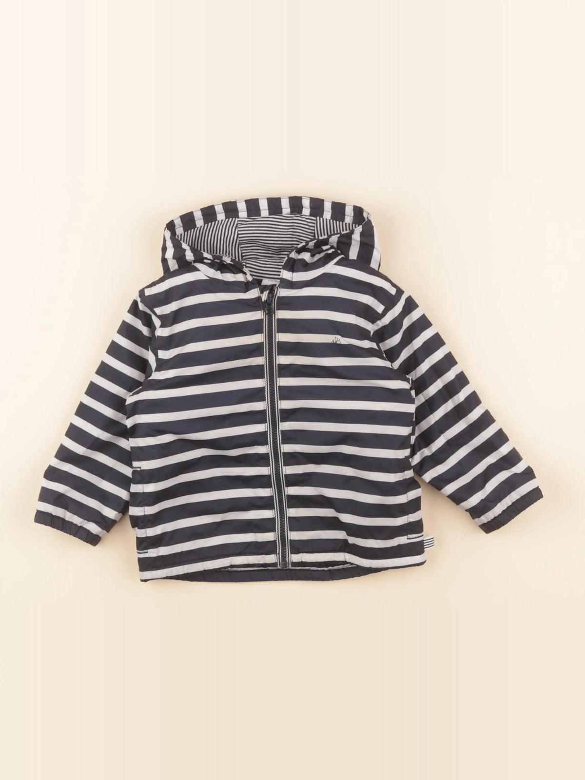 Petit Bateau - imperméable bleu - 12 mois