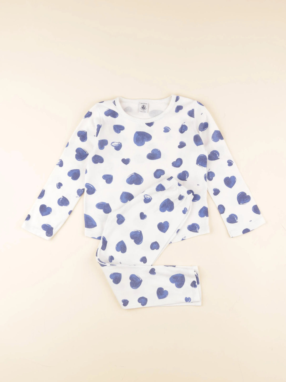 Petit Bateau - pyjama coton bleu, blanc - 4 ans