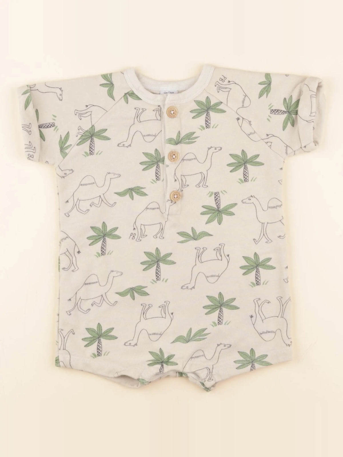 Petit Bateau - combinaison beige - 12 mois