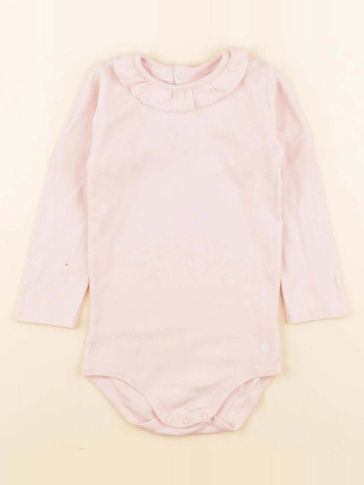 Petit Bateau - body à col rose - 18 mois