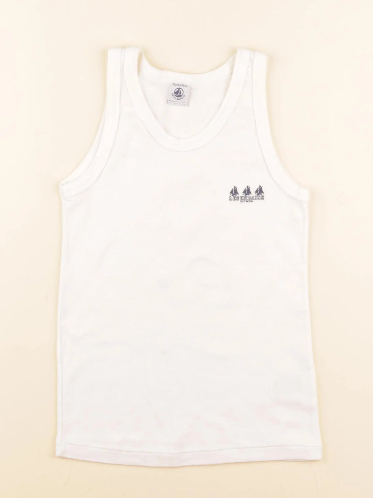 Petit Bateau - débardeur blanc - 10 ans