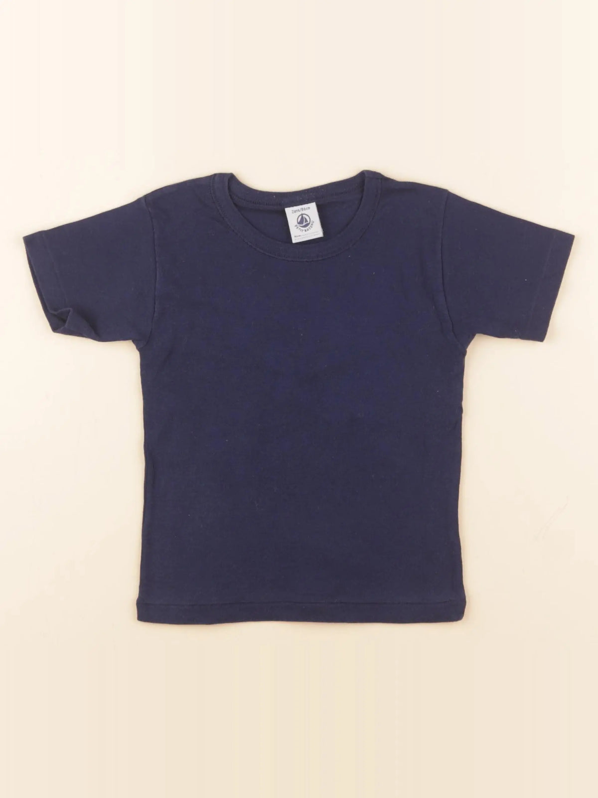 Petit Bateau - tee-shirt bleu - 2 ans