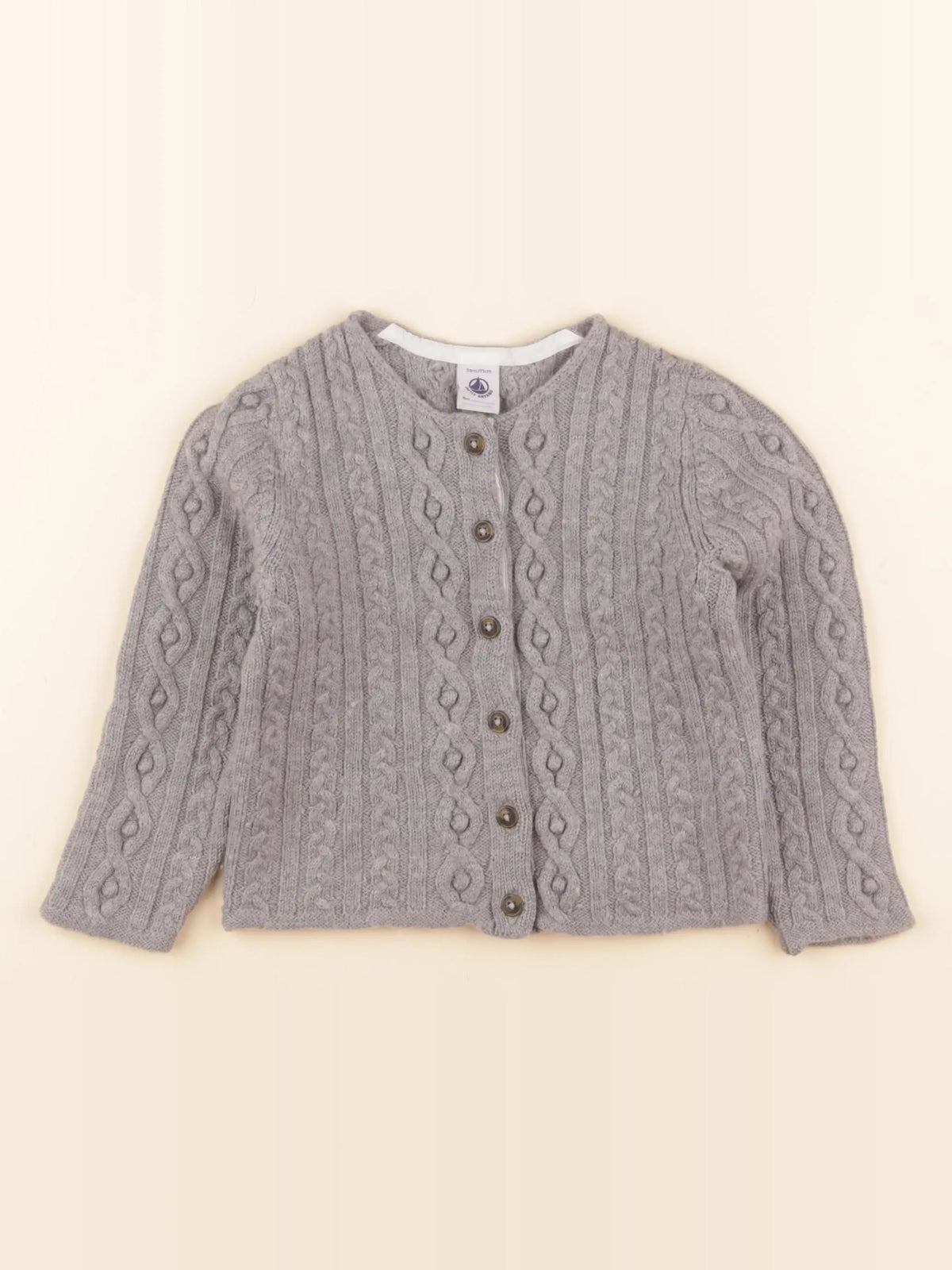 Petit Bateau - gilet gris - 3 ans