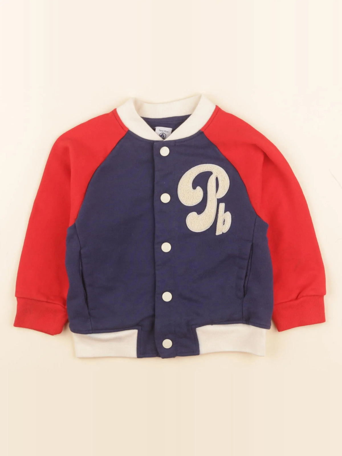 Petit Bateau - veste rouge, bleu - 3 ans