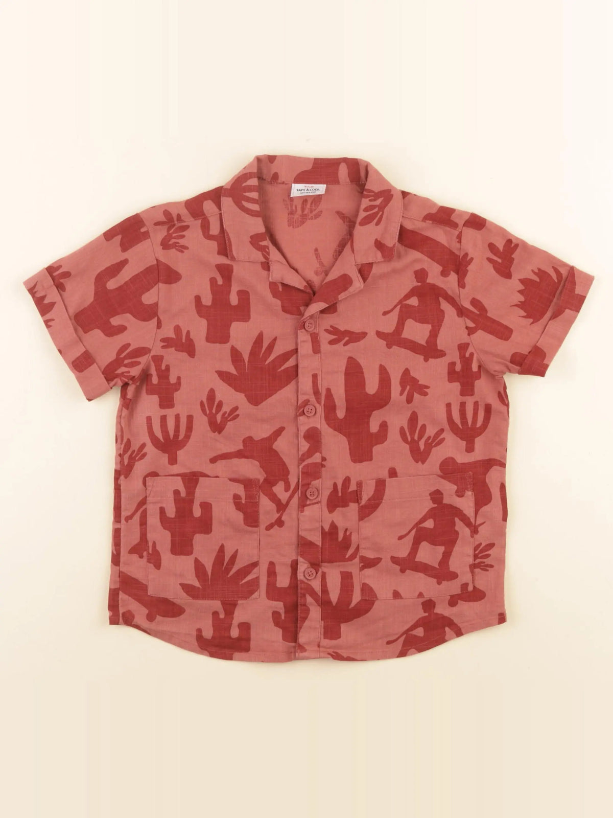 Tape à l'oeil - chemise rouge, rose - 4 ans