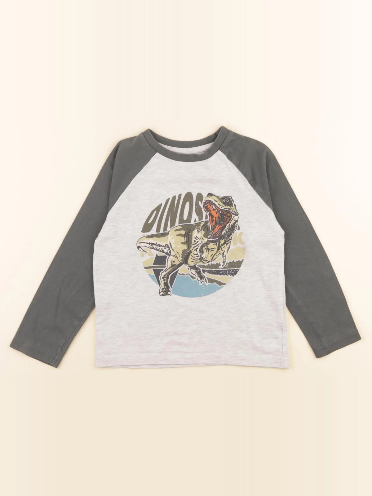 Vertbaudet - tee-shirt gris, vert - 5 ans