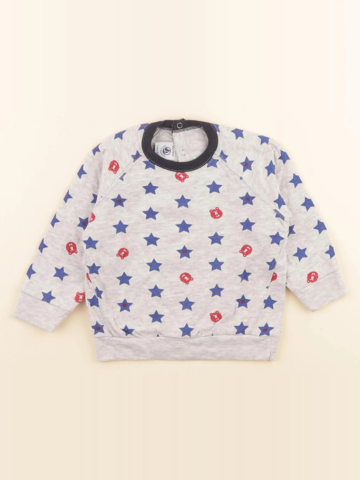Petit Bateau - sweat gris - 12 mois