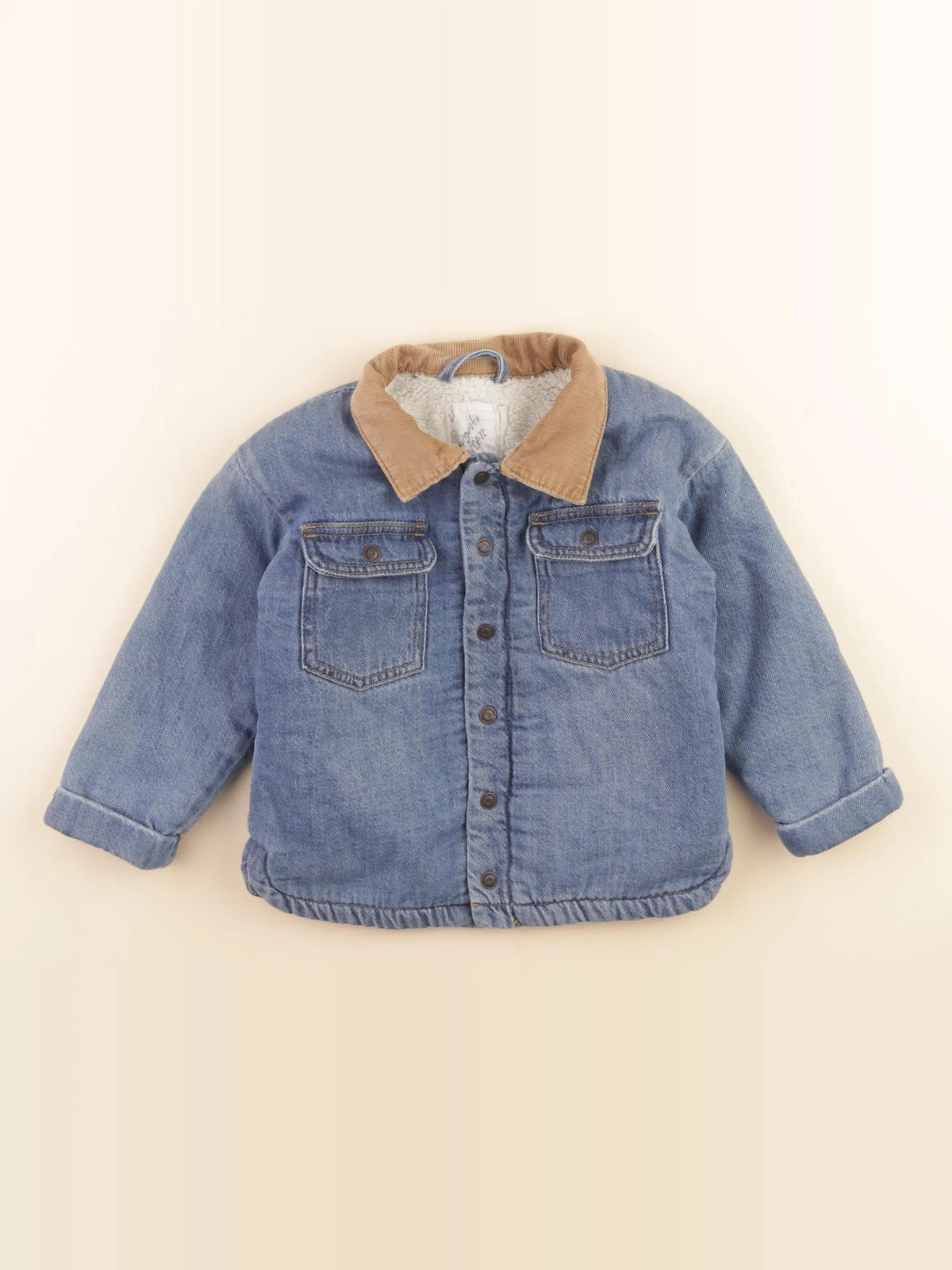Vertbaudet - veste doublé bleu - 36 mois