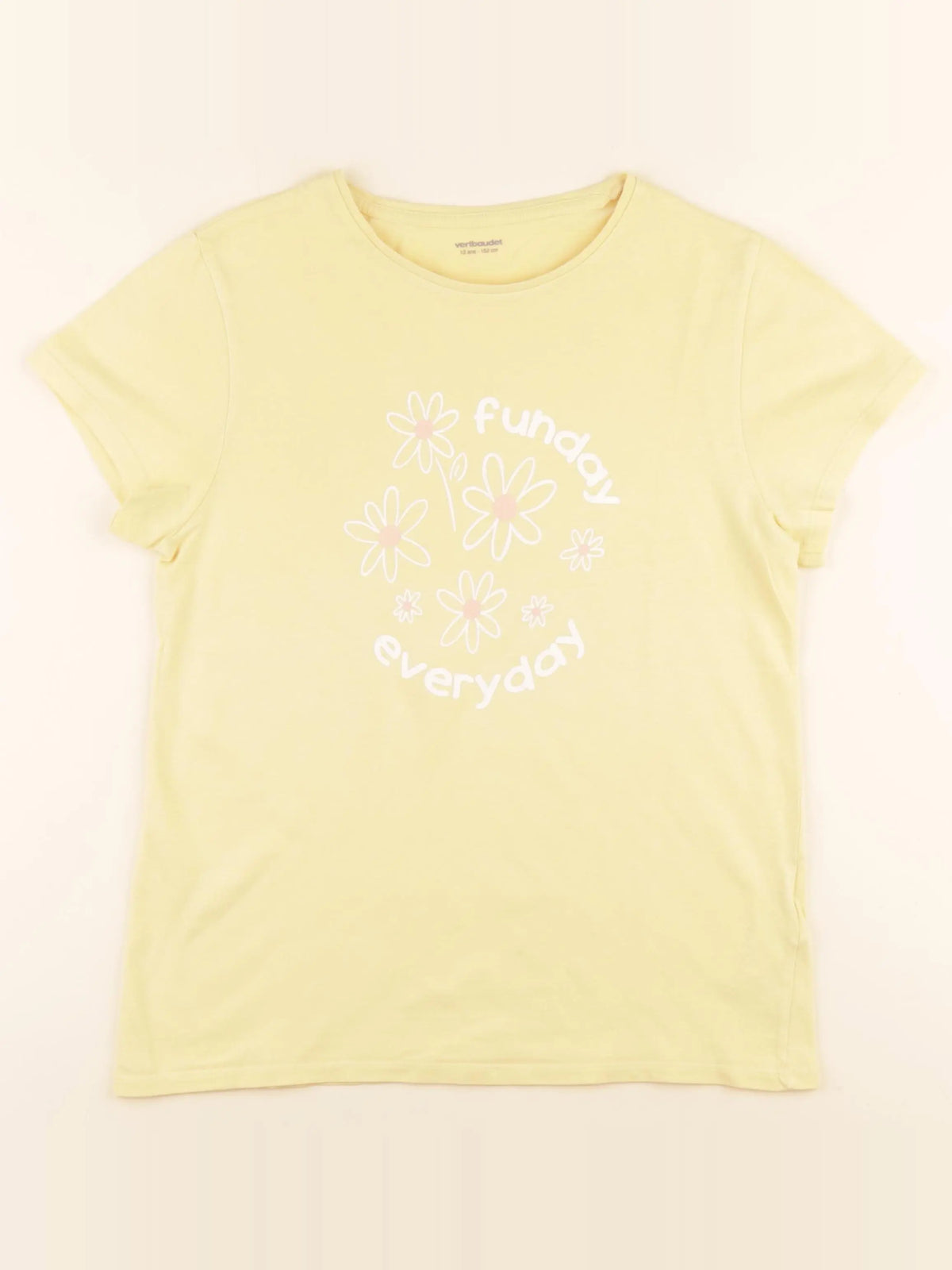 Vertbaudet - tee-shirt jaune - 12 ans