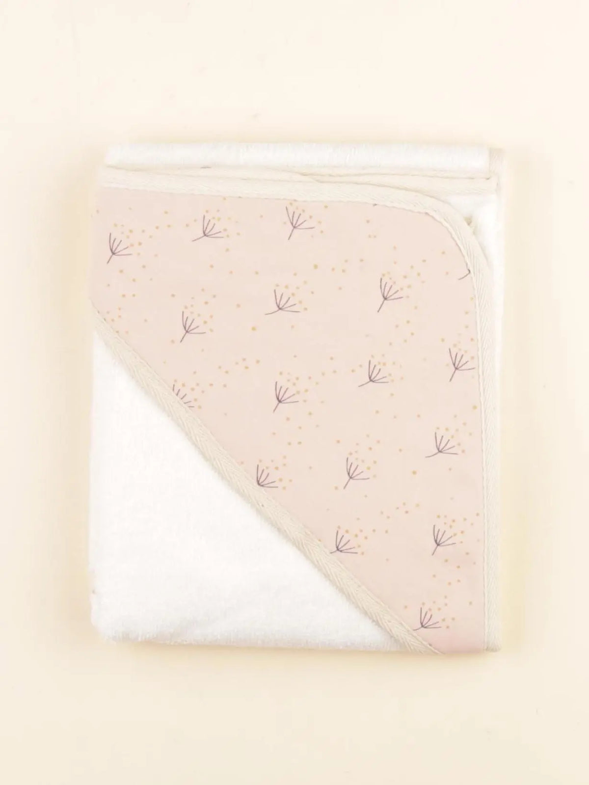 Cape de bain fleur rose
