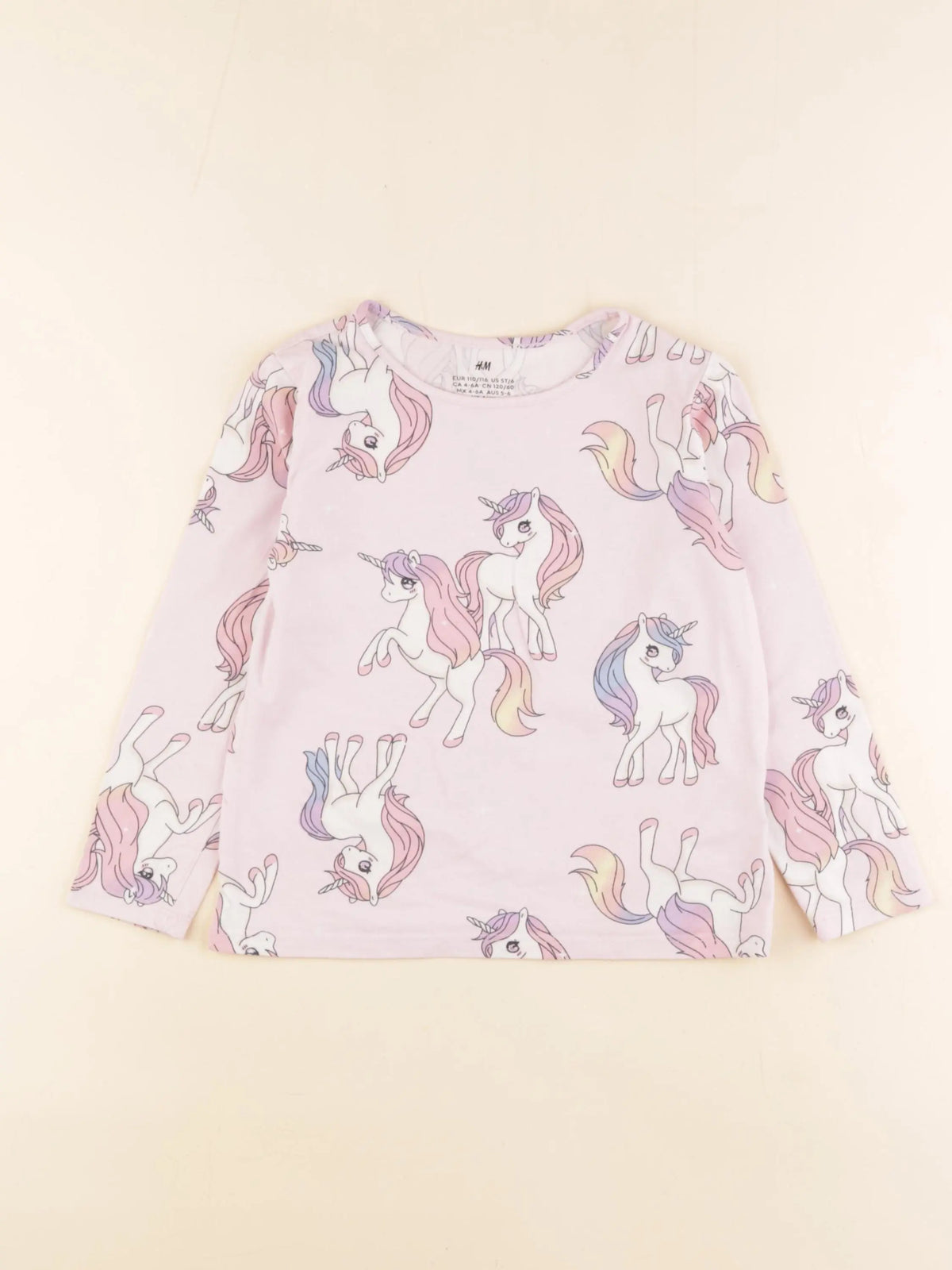 H&M - tee-shirt rose - 4/6 ans