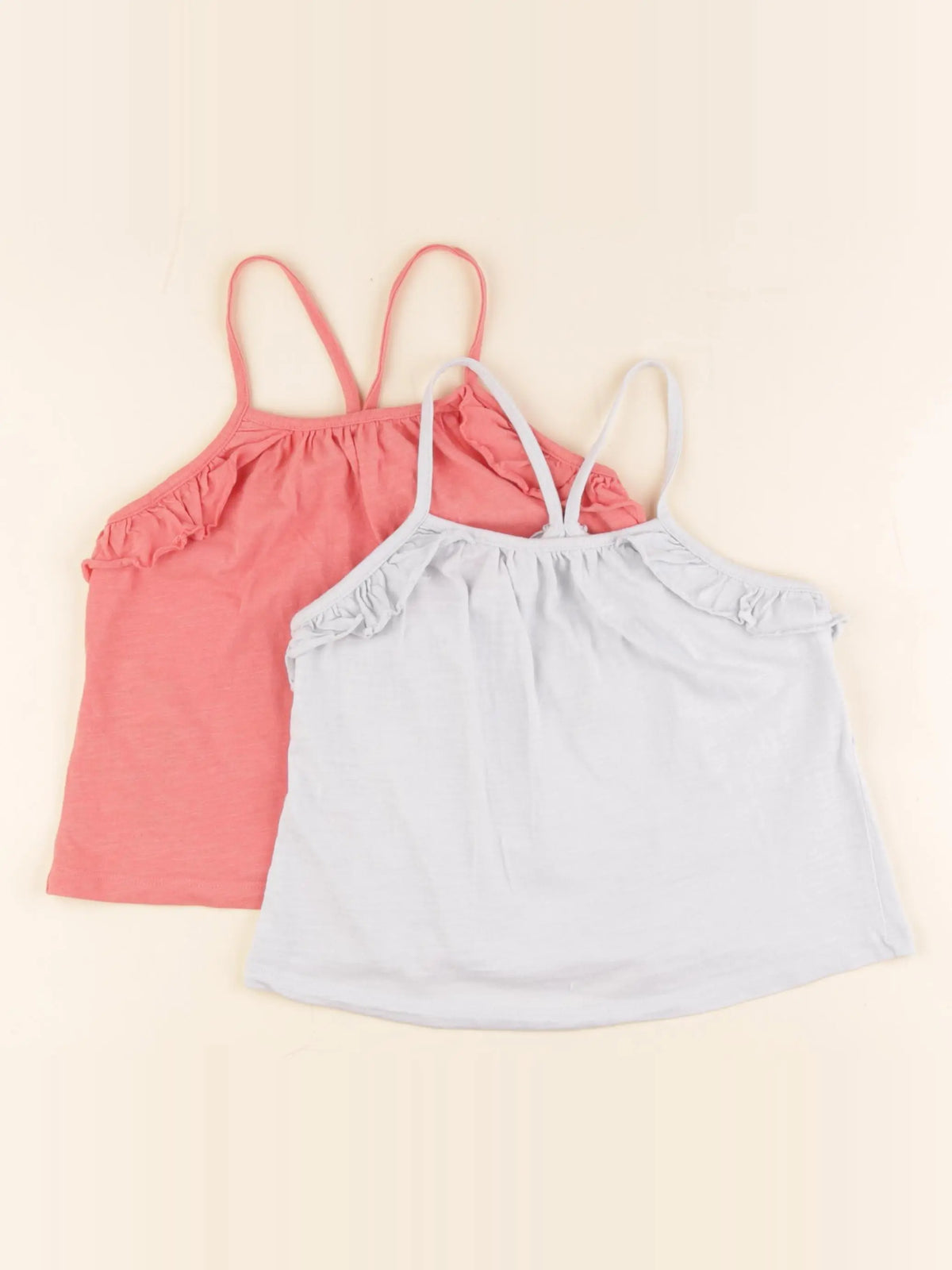 Mango - lot de 2 débardeurs bleu, rose - 5/6 ans