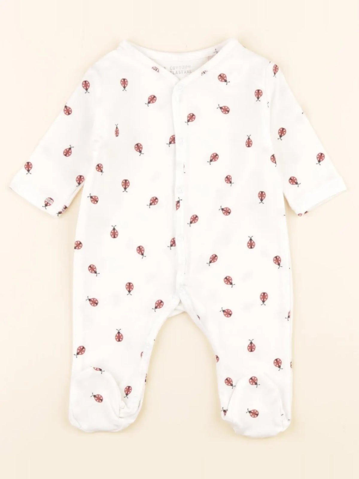 Pyjama coton coccinelle blanc