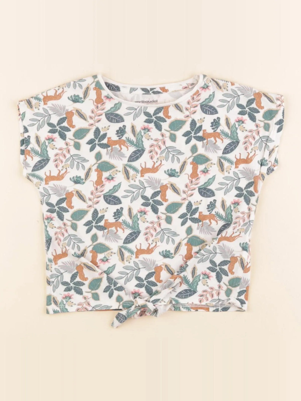 Vertbaudet - tee-shirt blanc, multicolore - 2 ans