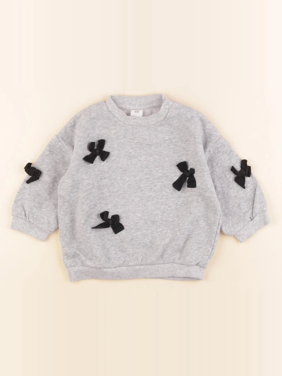 H&M - sweat gris - 9/12 mois