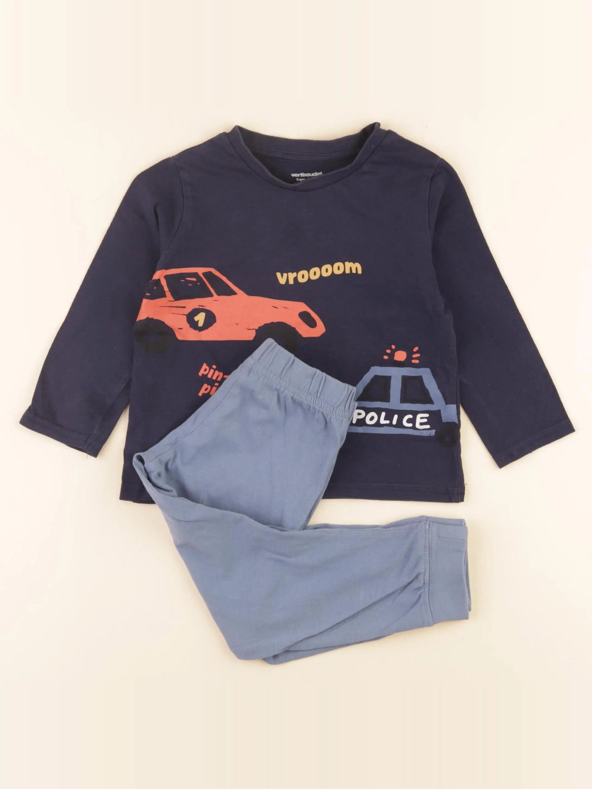 Vertbaudet - pyjama coton bleu - 3 ans