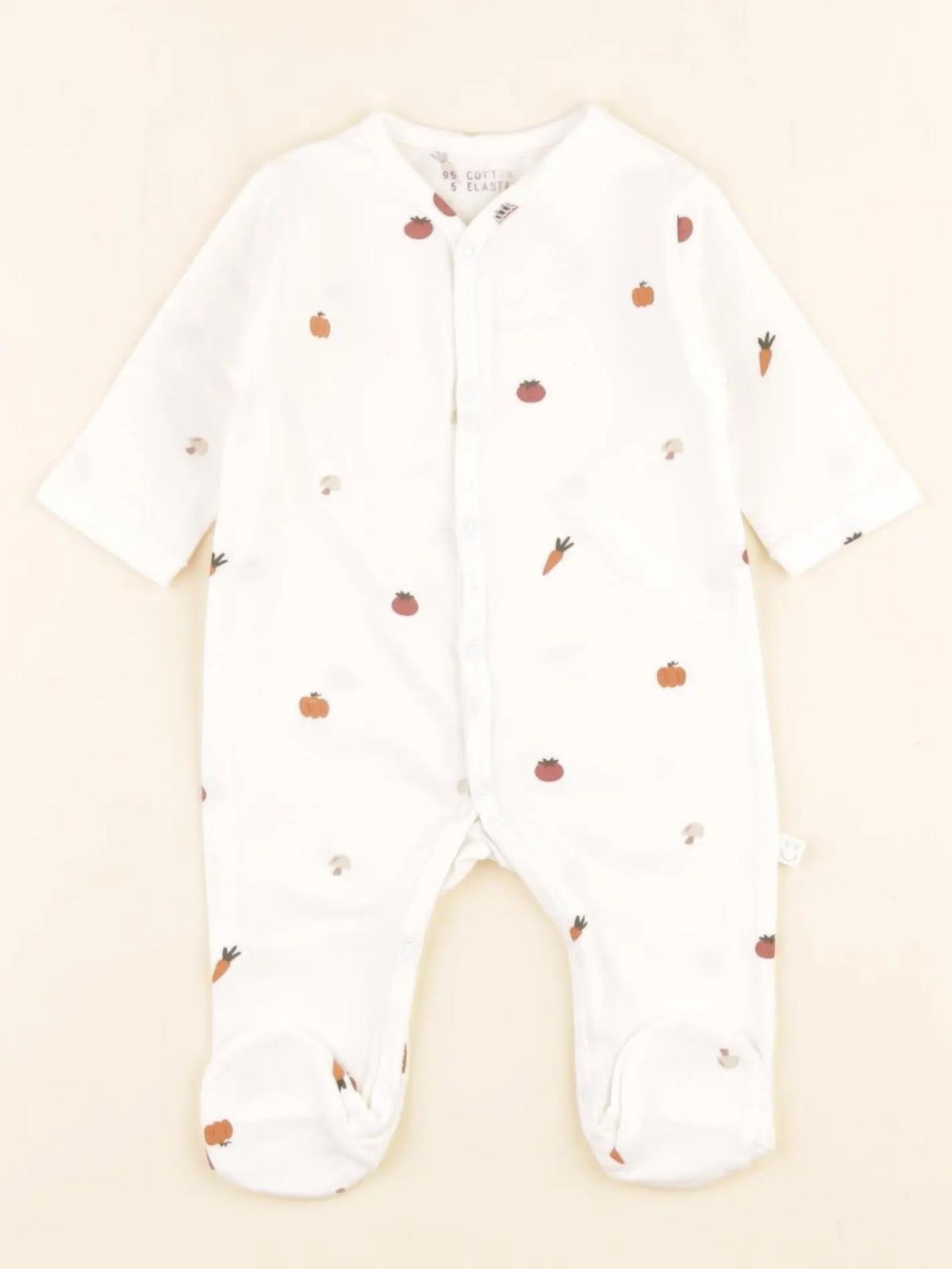 Pyjama coton champignon blanc