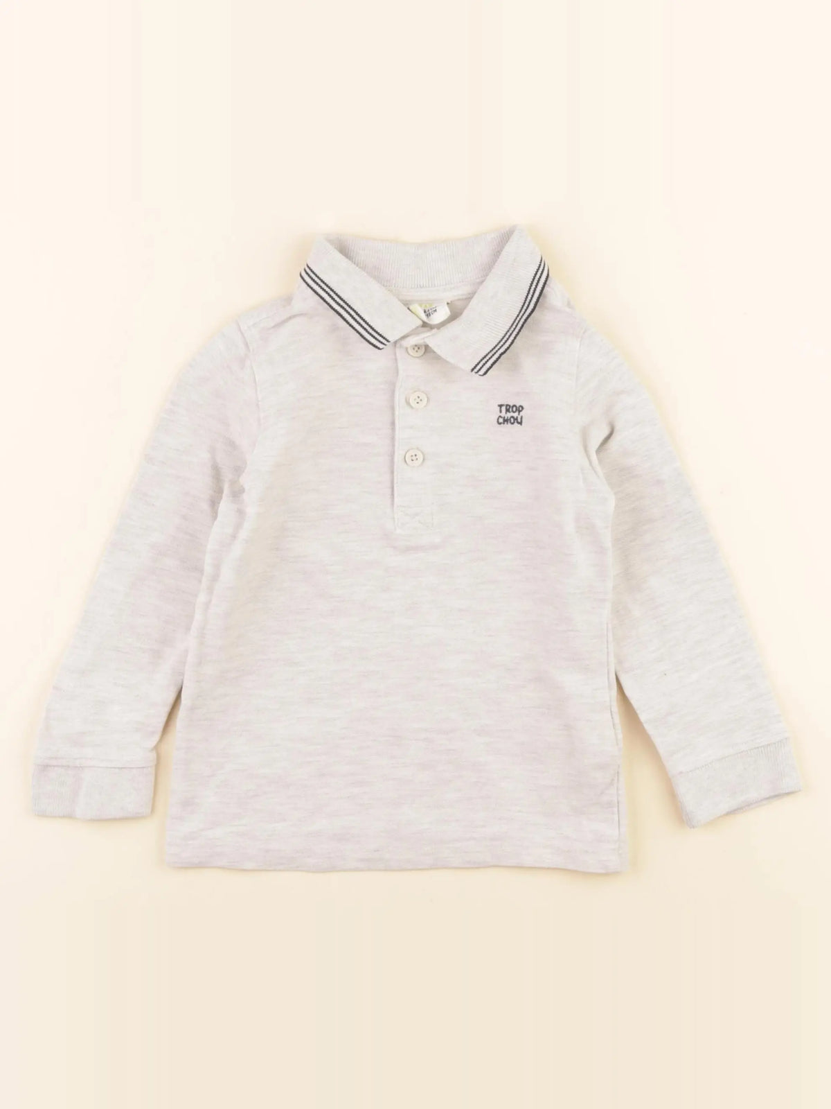 Tape à l'oeil - polo gris - 36 mois