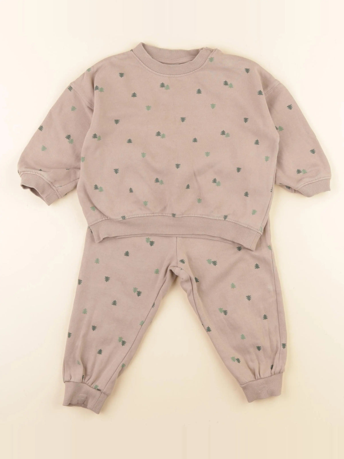 H&M - ensemble marron, vert - 2 ans