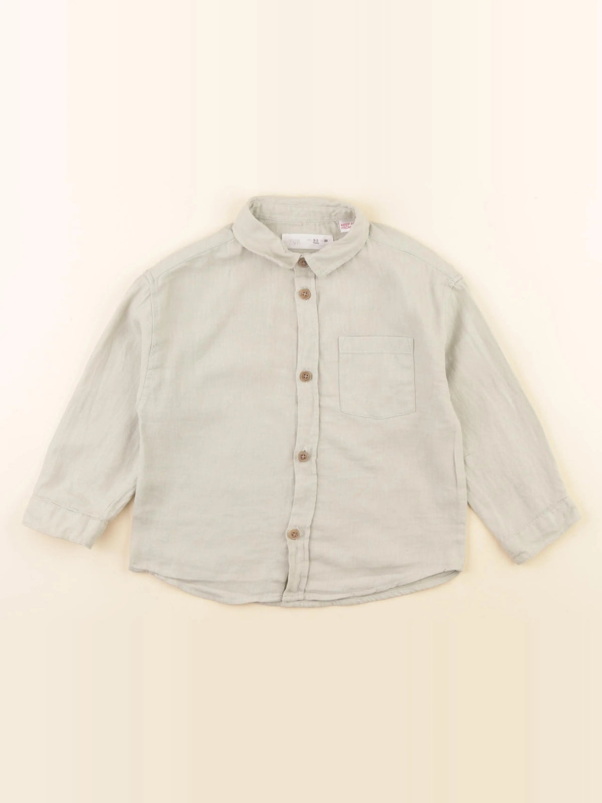 Zara - chemise vert - 2/3 ans