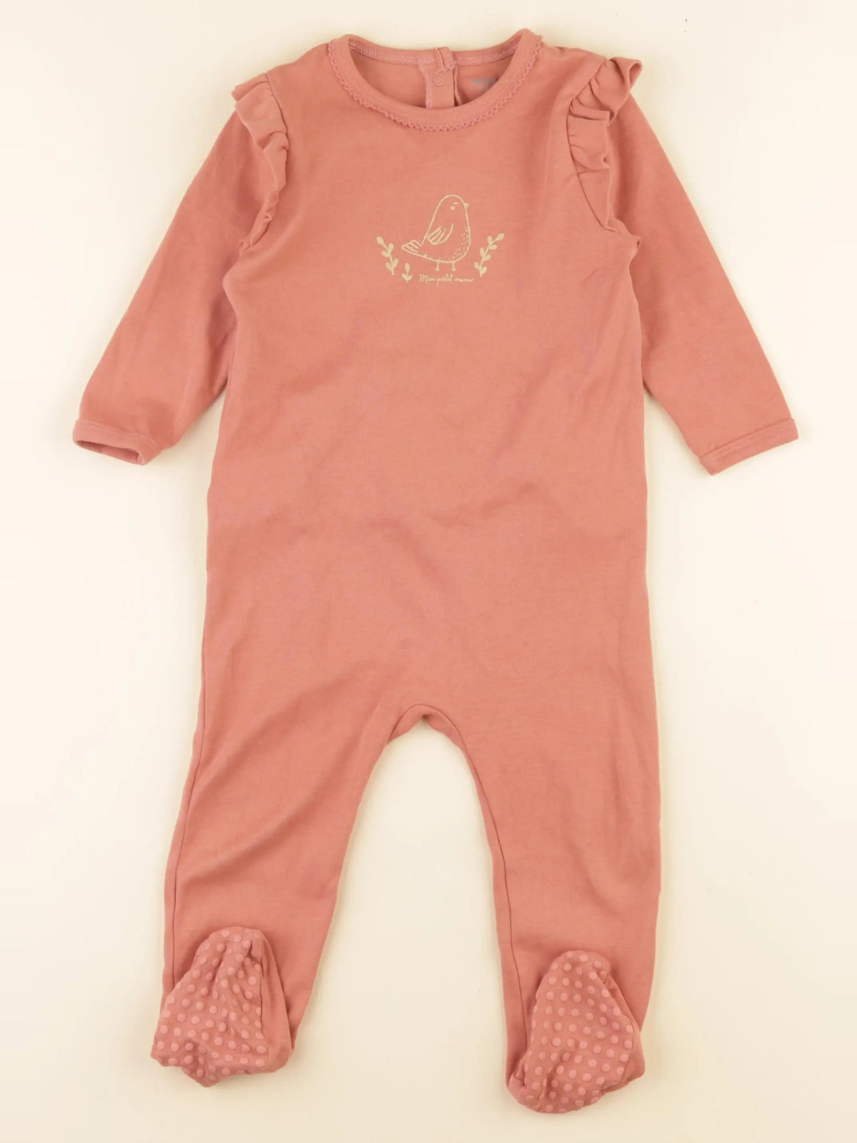 Vertbaudet - pyjama coton orange - 18 mois