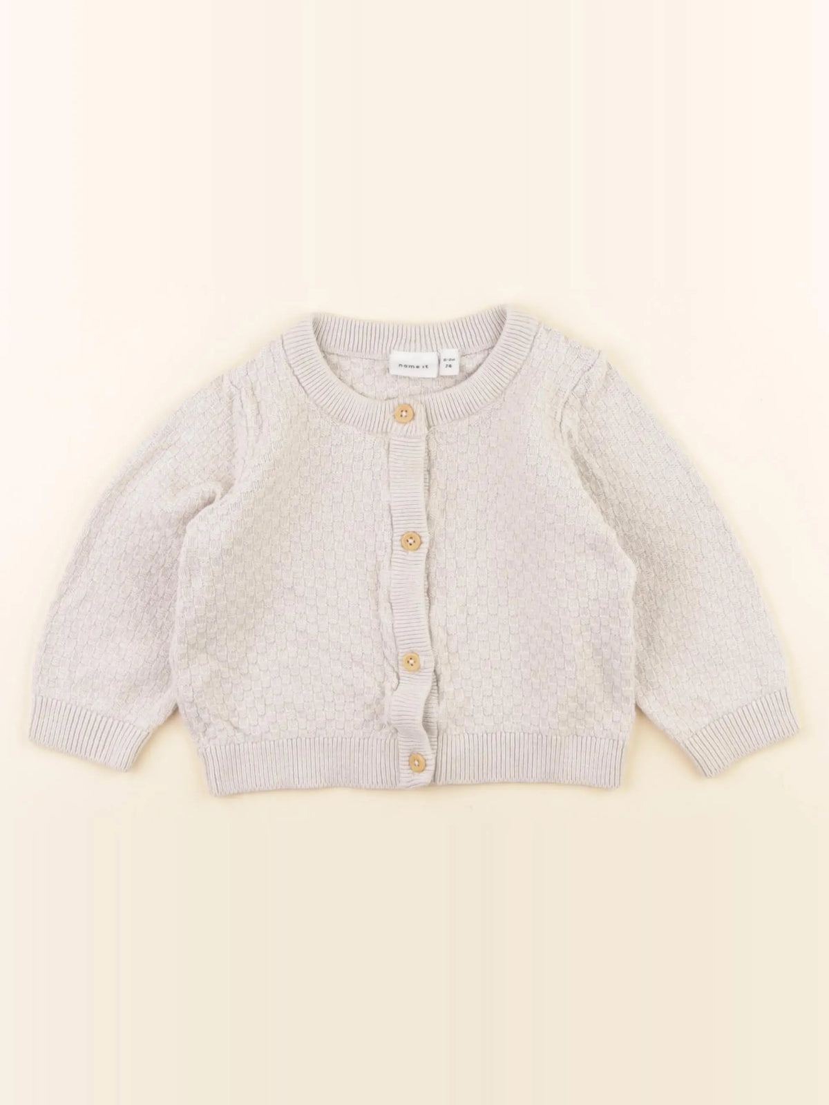 Name it - gilet beige - 6/9 mois