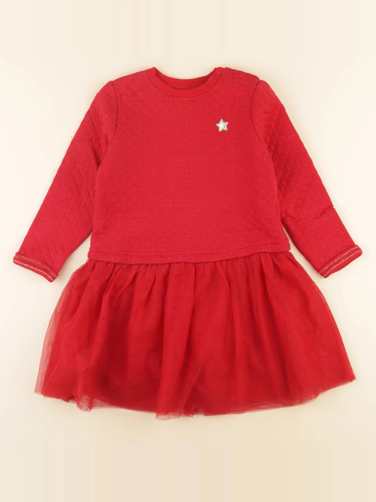 Vertbaudet - robe rouge - 6 ans