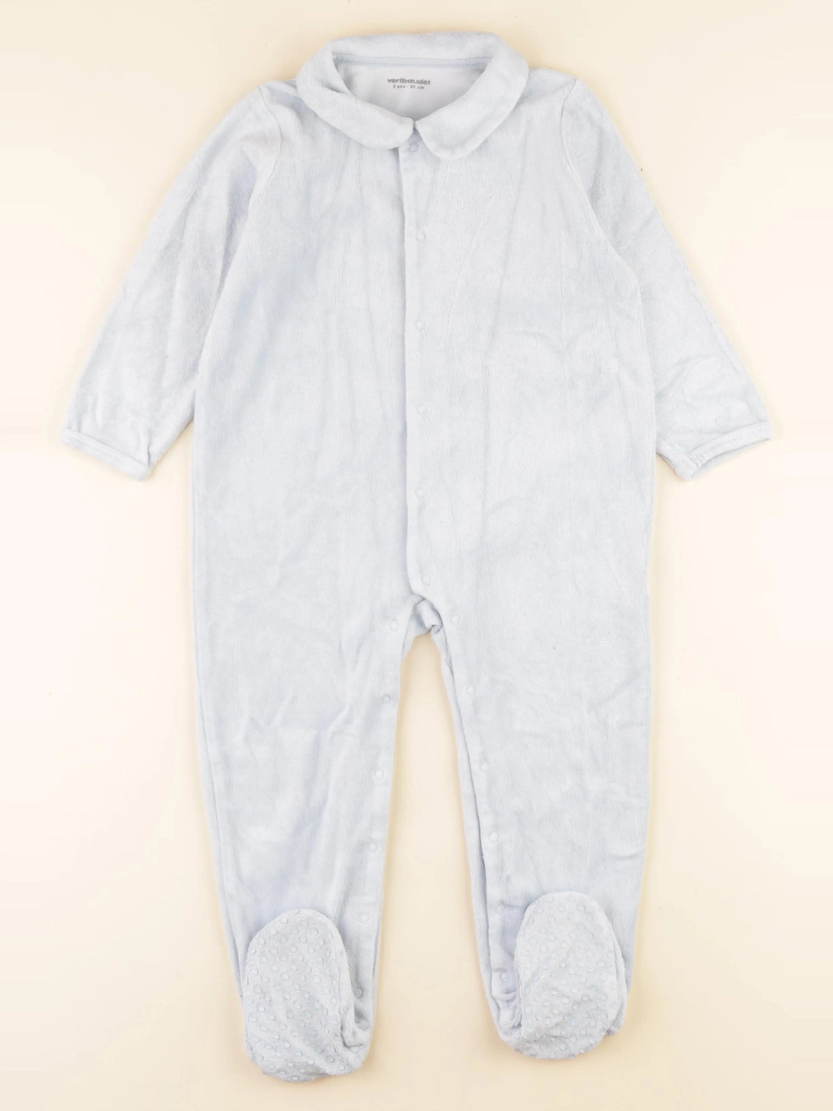 Vertbaudet - pyjama velours bleu - 3 ans