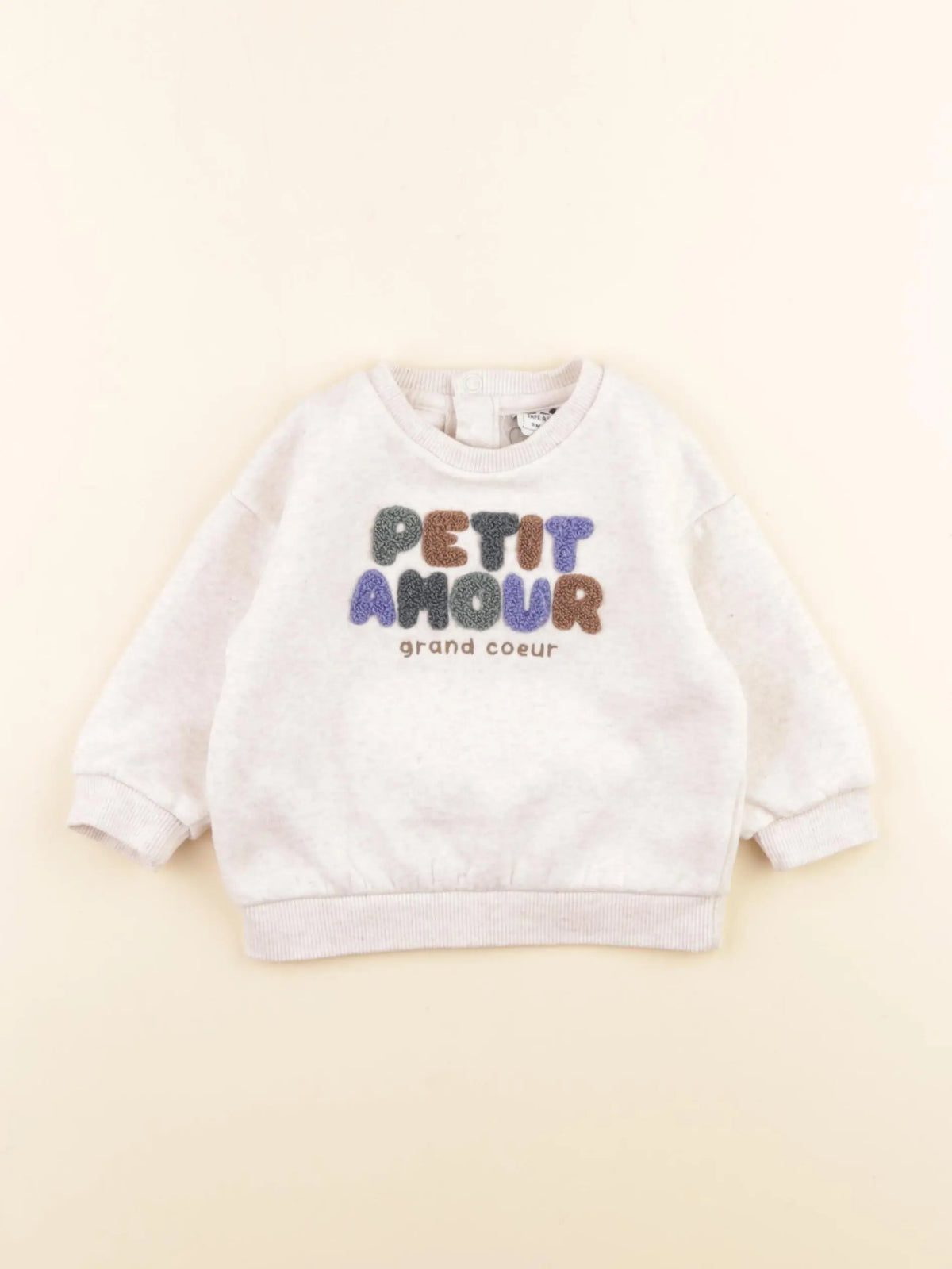 Tape à l'oeil - sweat beige - 9 mois