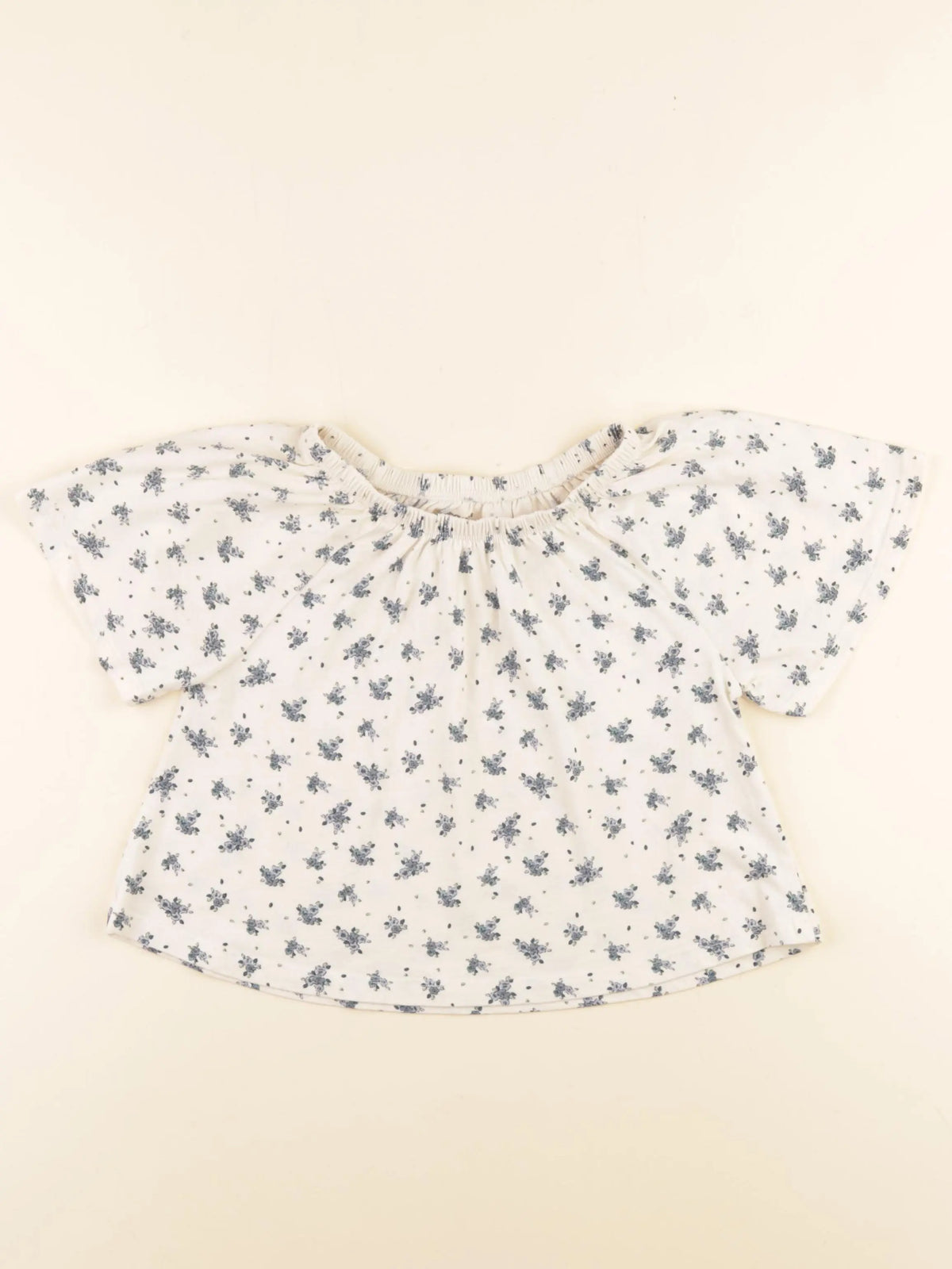 Vertbaudet - tee-shirt beige, bleu - 4 ans