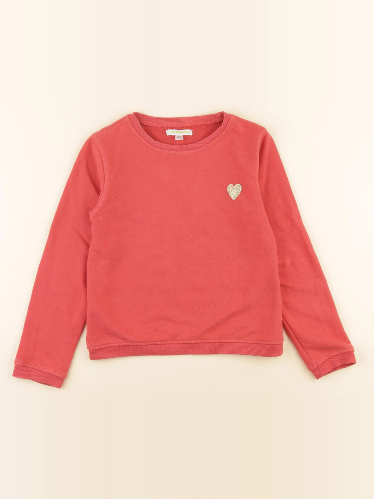 Vertbaudet - sweat rose - 8 ans