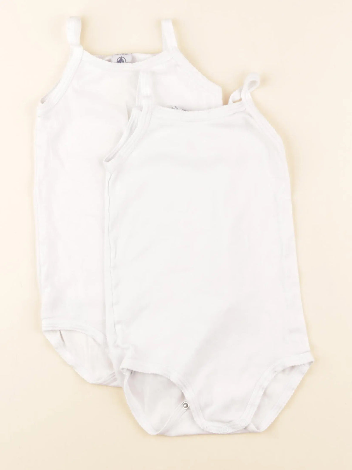 Petit Bateau - lot de 2 maillots de corps blanc - 36 mois
