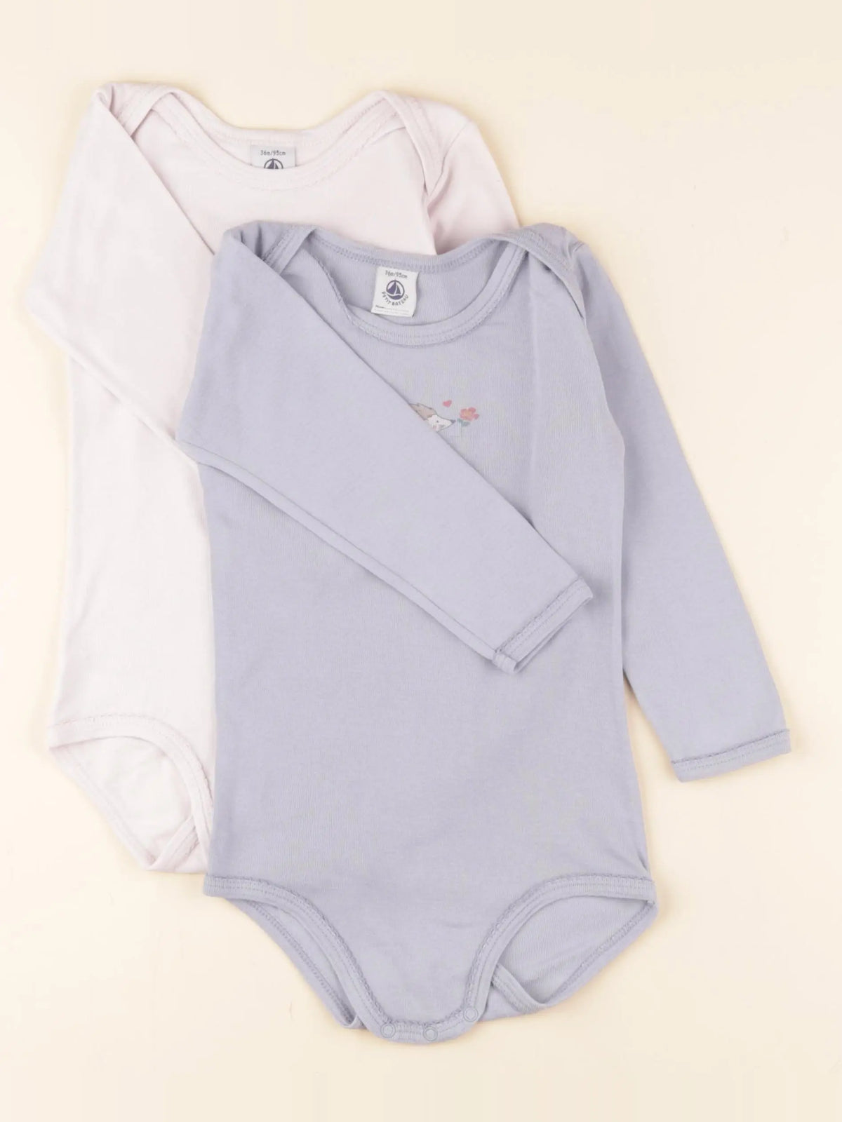 Petit Bateau - lot de 2 bodies en coton multicolore - 36 mois