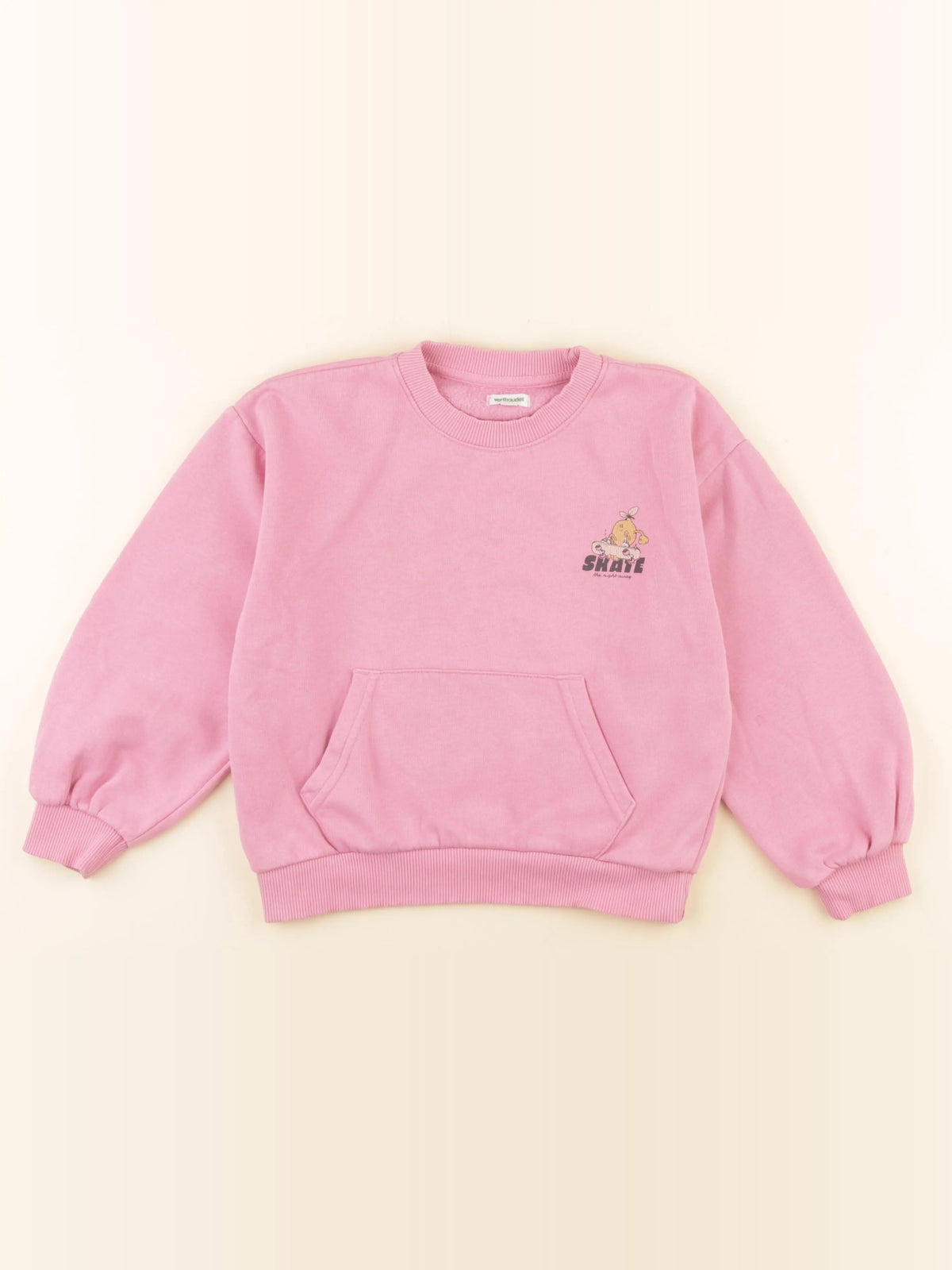 Vertbaudet - sweat rose - 8 ans
