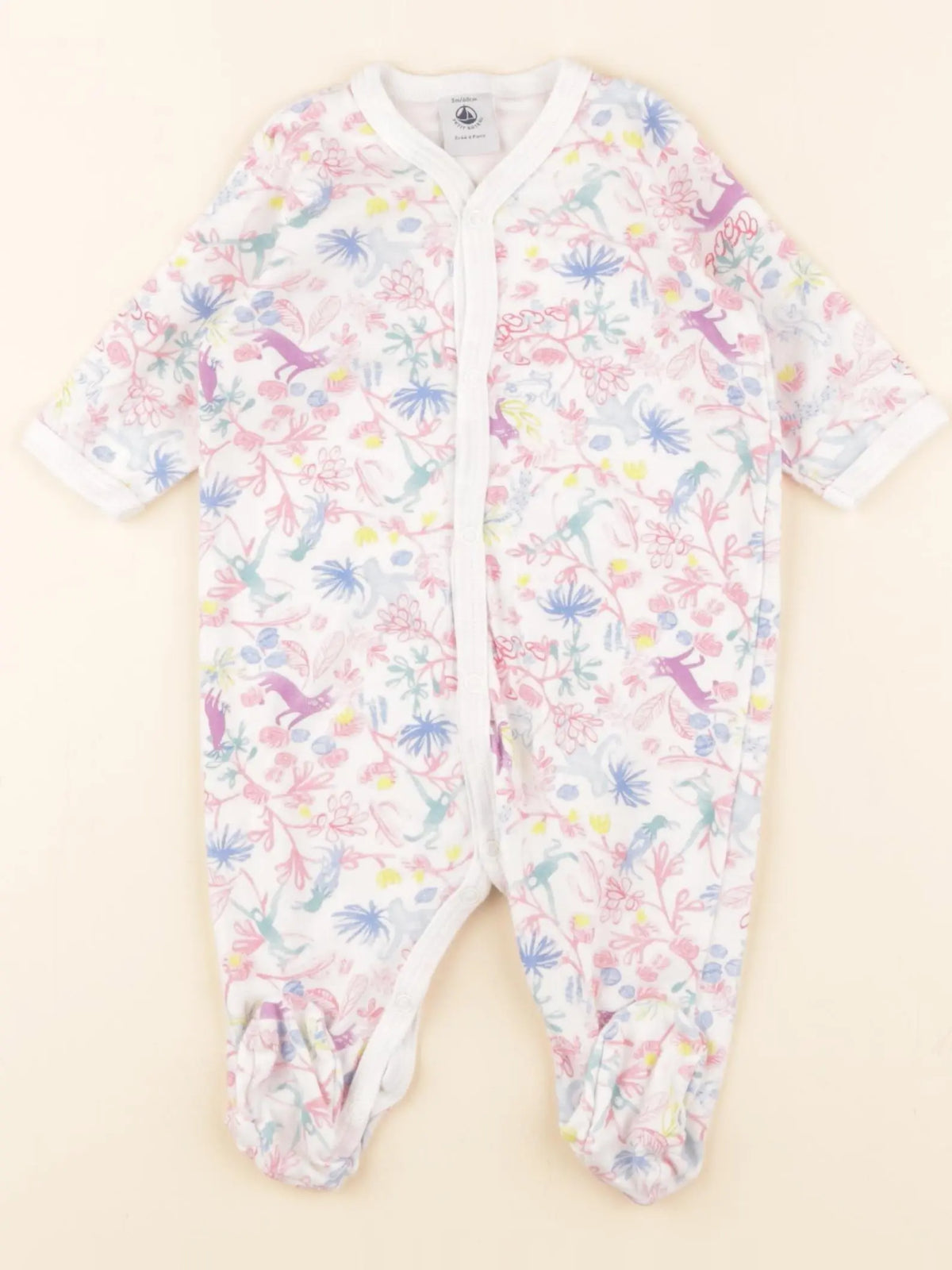 Petit Bateau - pyjama coton multicolore - 3 mois